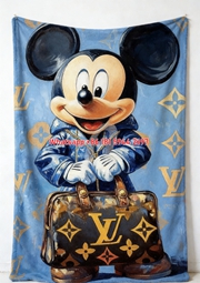 Mickey Mouse LV Monogram Flannel Throw 356